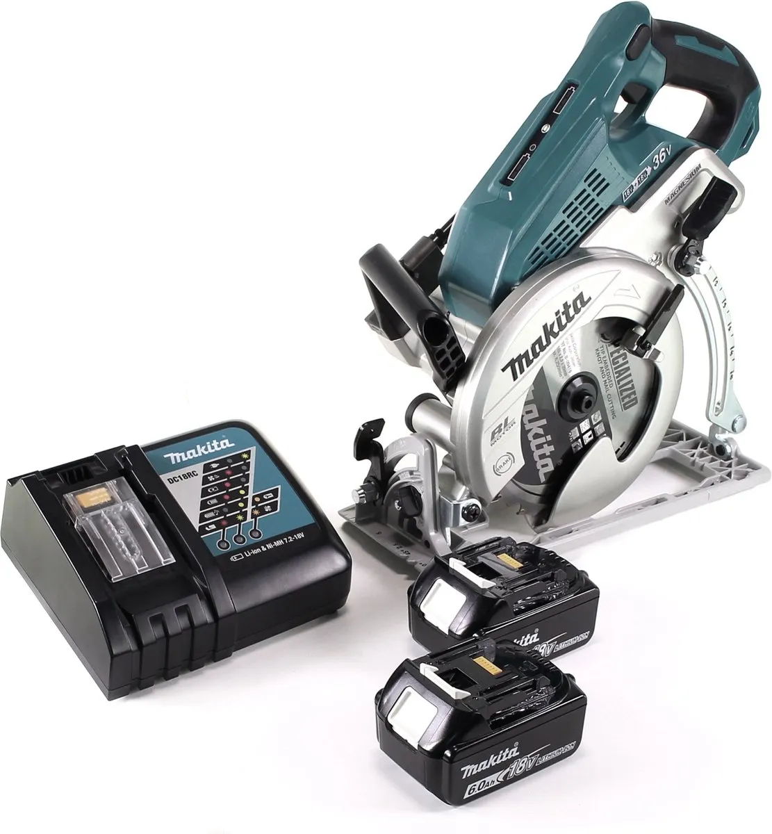 Makita DRS780RG Accu Cirkelzaag 185mm - 36V - 2x 6,0Ah + Lader - afbeelding 3 van 5