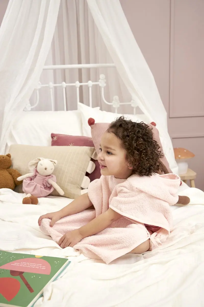 Meyco Baby Uni Badponcho - Soft Pink - 1-3 jaar