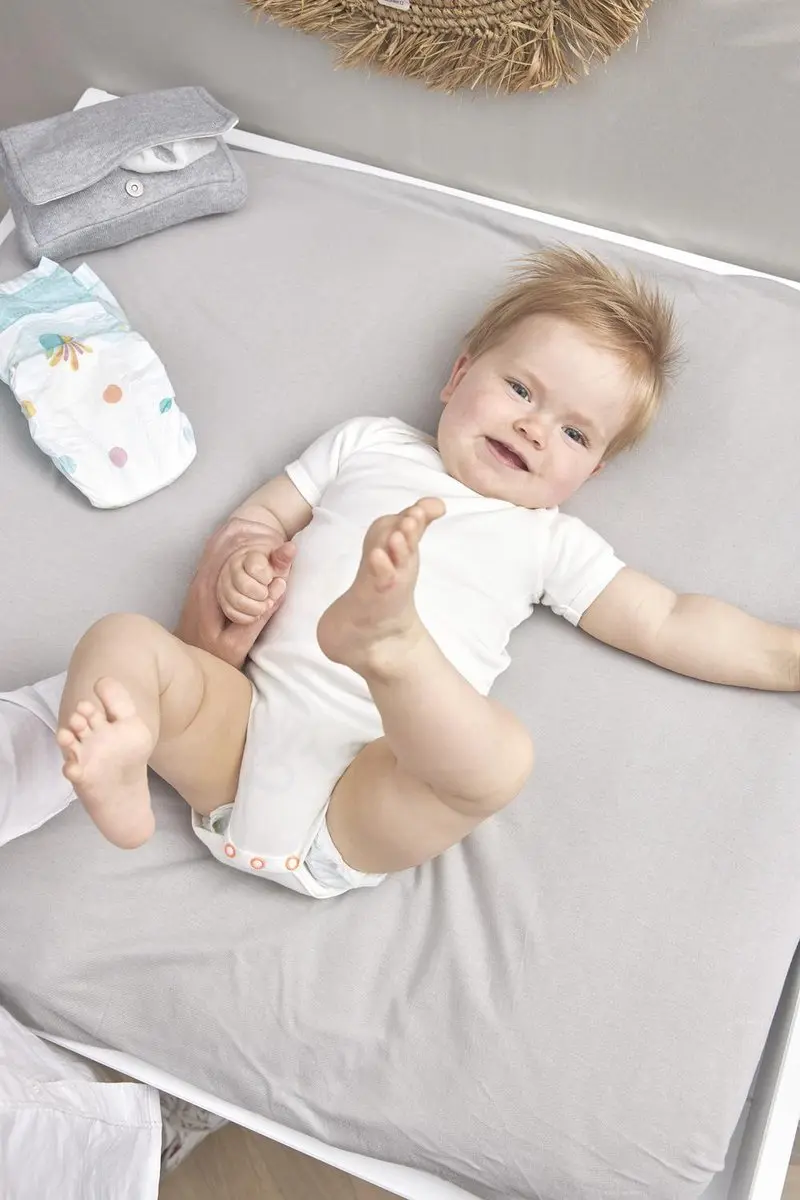 Meyco Baby Uni Aankleedkussenhoes - 2 Stuks 85x75cm - Lichtgrijs