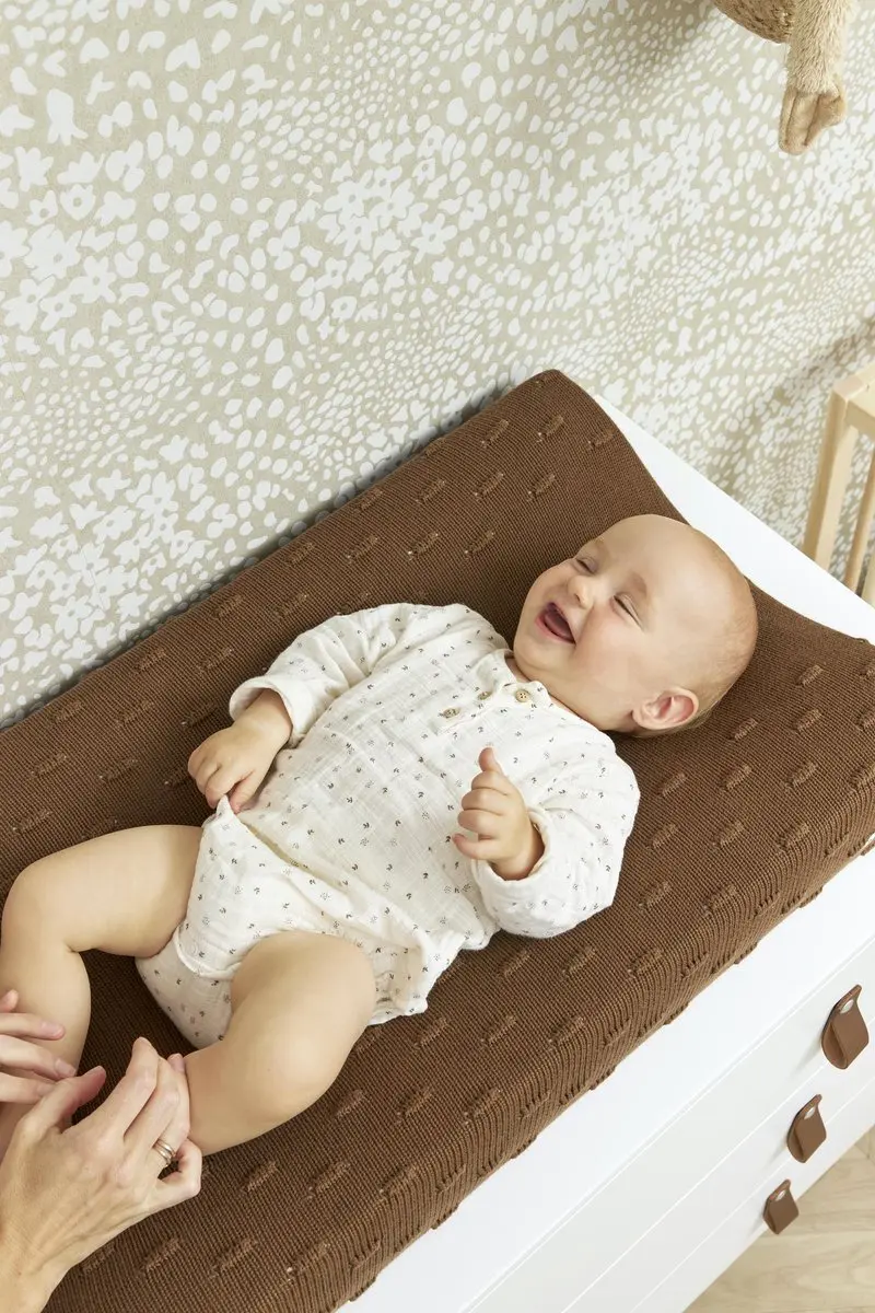 Meyco Baby Knots Aankleedkussenhoes Chocolate 50x70cm
