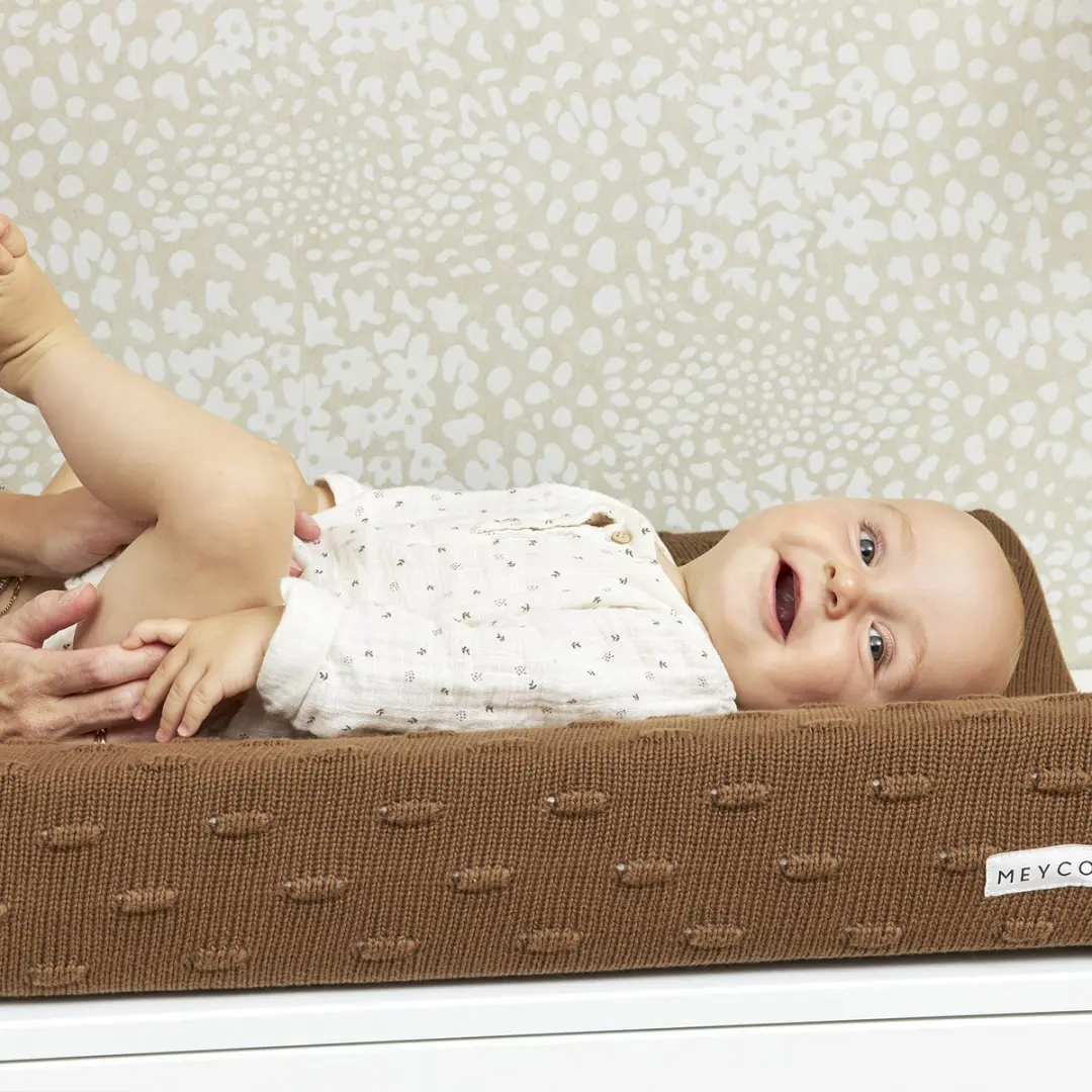 Meyco Baby Knots Aankleedkussenhoes Chocolate 50x70cm