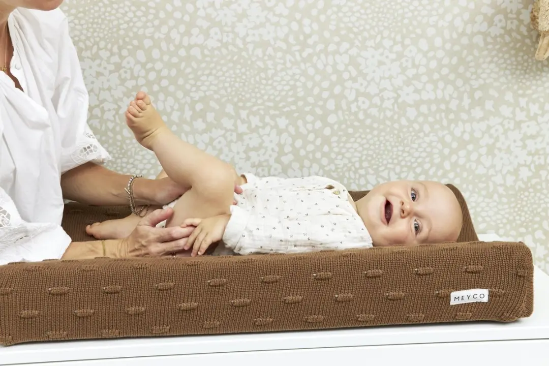 Meyco Baby Knots Aankleedkussenhoes Chocolate 50x70cm