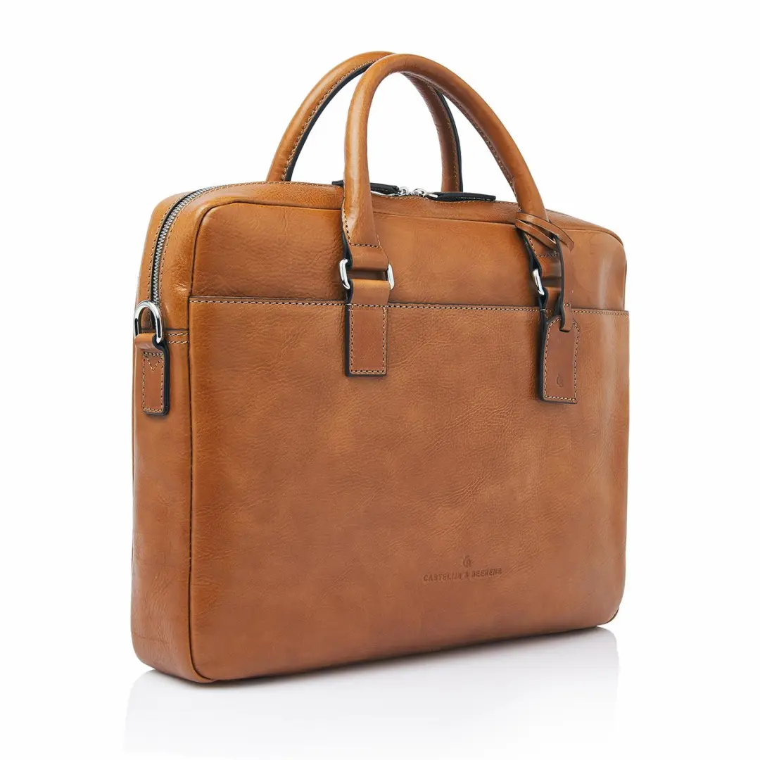 Castelijn & Beerens Heritage Peter Laptoptas 15,6" RFID - Lichtbruin