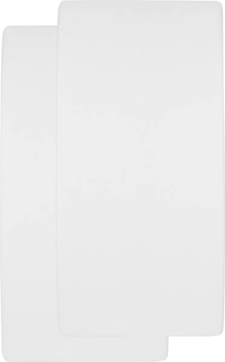 Meyco Baby Uni Molton Stretch Hoeslaken 2-pack - 60x120cm - Wit