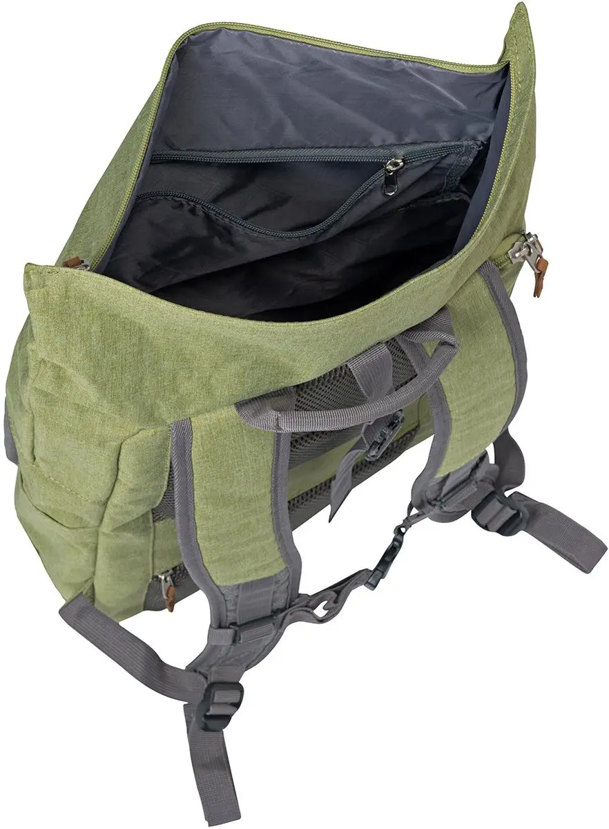 Travelite Basics Rollup Backpack 15,6" - Green/Grey