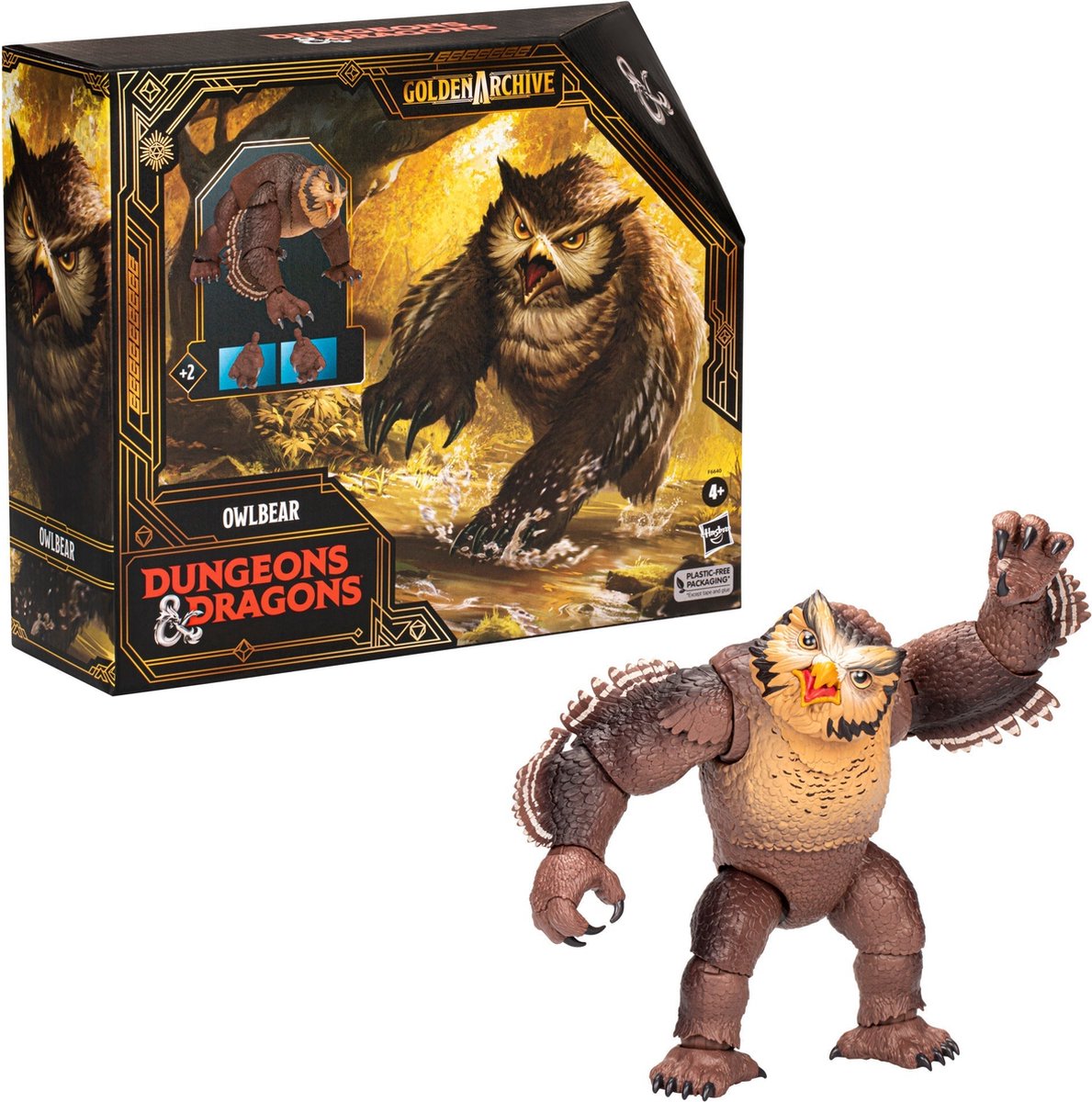 Hasbro Dungeons & Dragons - Golden Archive Owlbear 21 cm Actiefiguur - Multicolours
