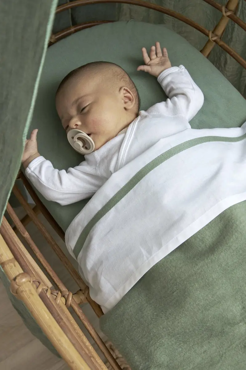 Meyco Baby Uni Hoeslaken Wieg Forest Green 40x80/90cm
