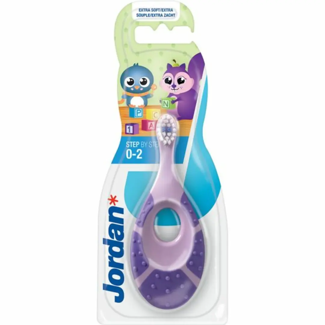 Jordan Tandenborstel Step 1 Baby 0-2 Jaar - 3 Stuks - Multicolor