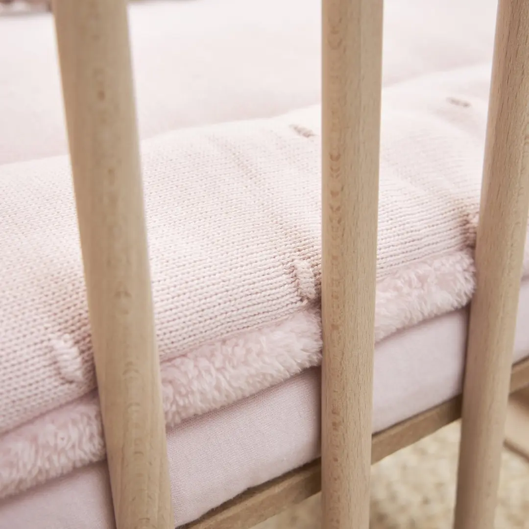 Meyco Baby Uni Hoeslaken Boxmatras - 75x95cm - Soft Pink