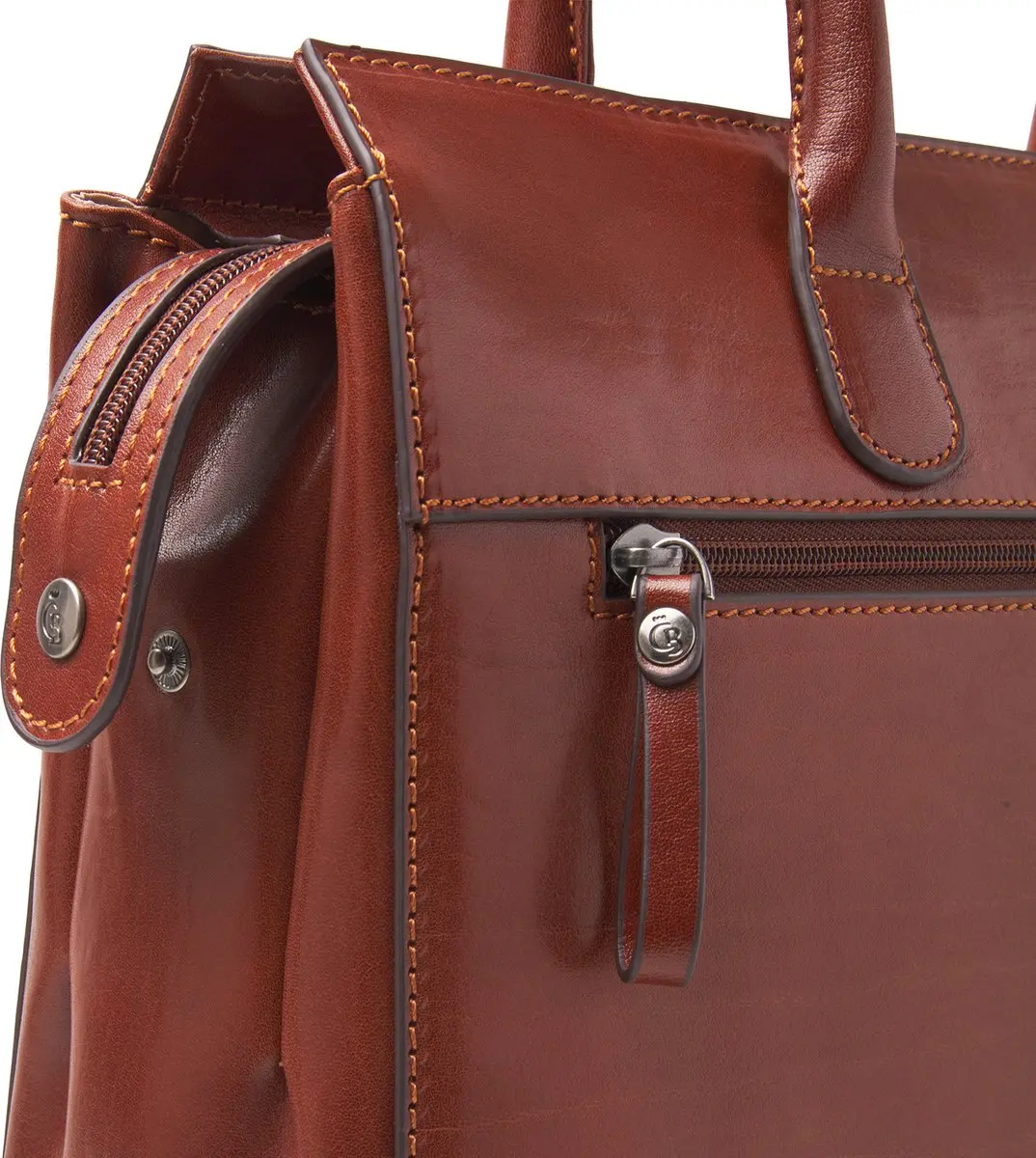 Castelijn & Beerens Gaucho Ellen Schoudertas 15,6" RFID - Cognac - afbeelding 6 van 6