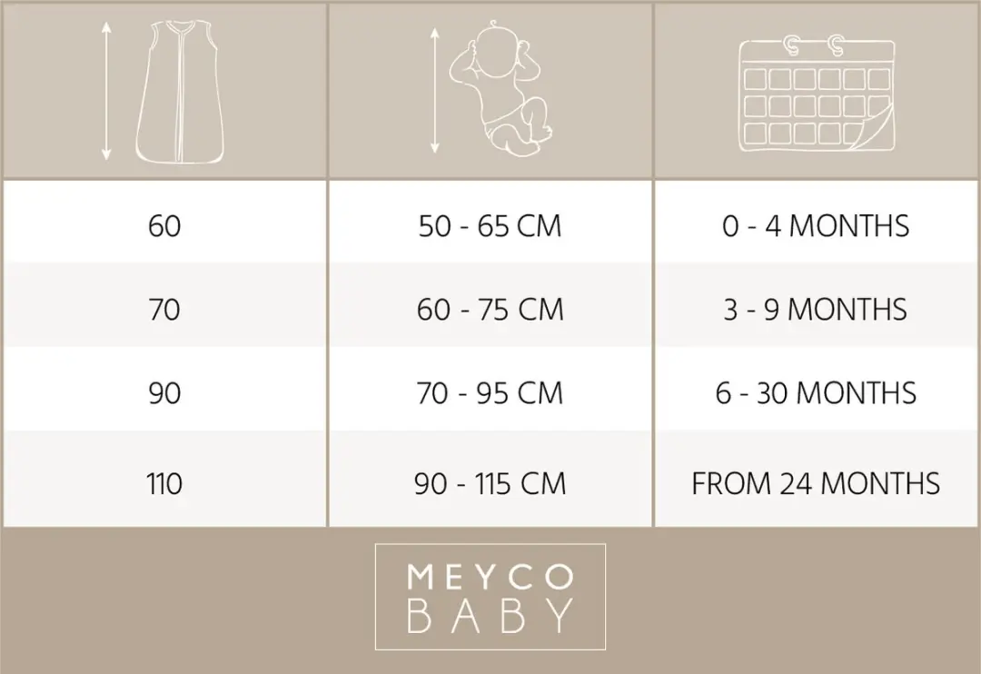 Meyco Baby Branches Zomerslaapzak 70cm - 0.3 TOG - Sand