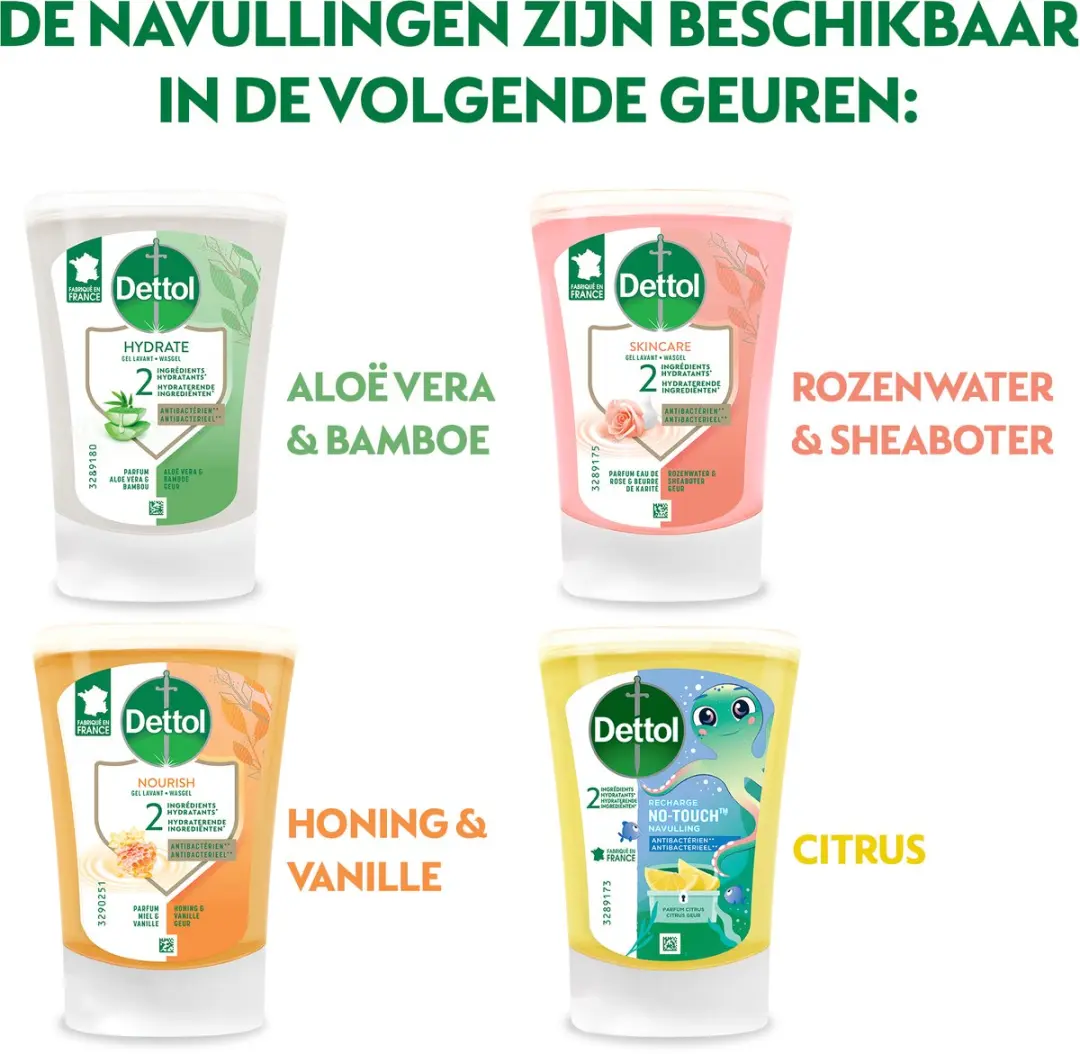 Dettol No-Touch Handzeep Navulling Honing & Vanille - 5x250ml