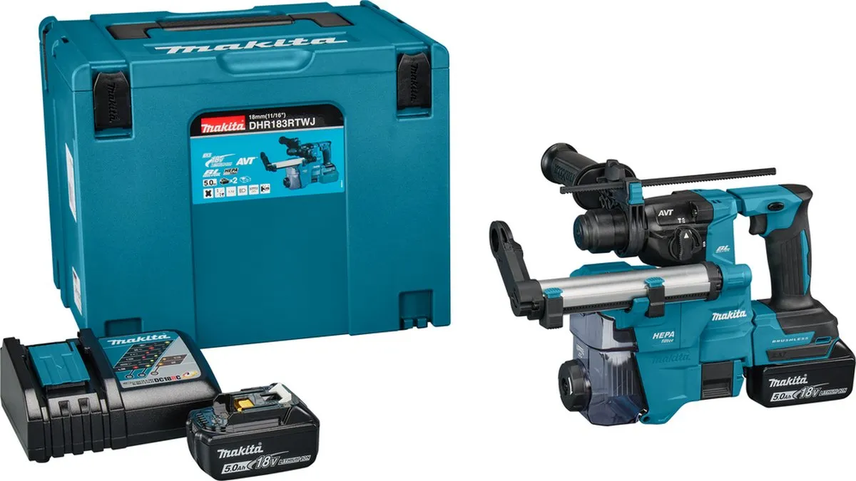 Makita 18V Boorhamer SDS-Plus - 5,0 Ah - 2x Accu