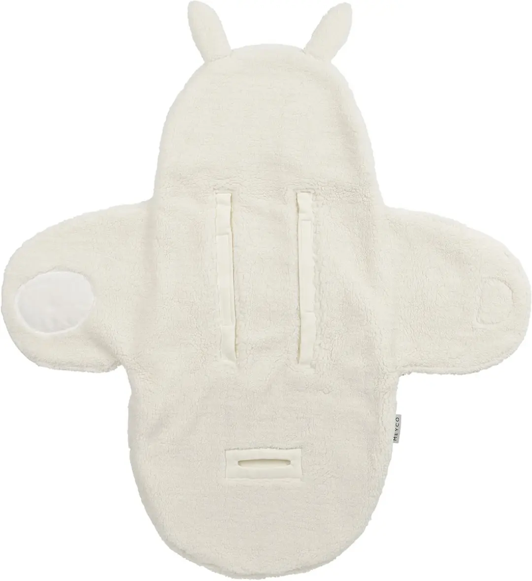 Meyco Baby Rabbit Wikkeldeken Teddy Natural 100x100cm - afbeelding 6 van 6