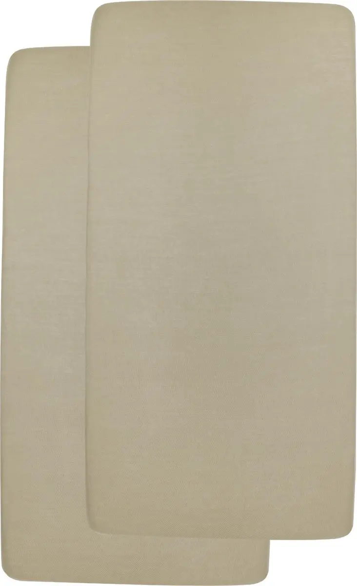 Meyco Baby Uni Hoeslaken Juniorbed - 2 Stuks 70x140/150cm Taupe