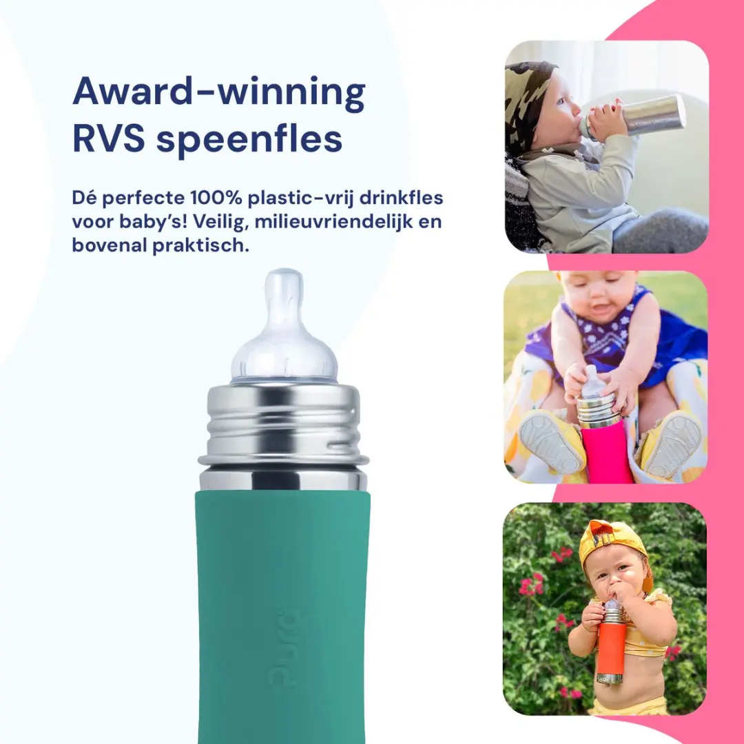 Pura Speenfles 325ml - Plasticvrij - Mint