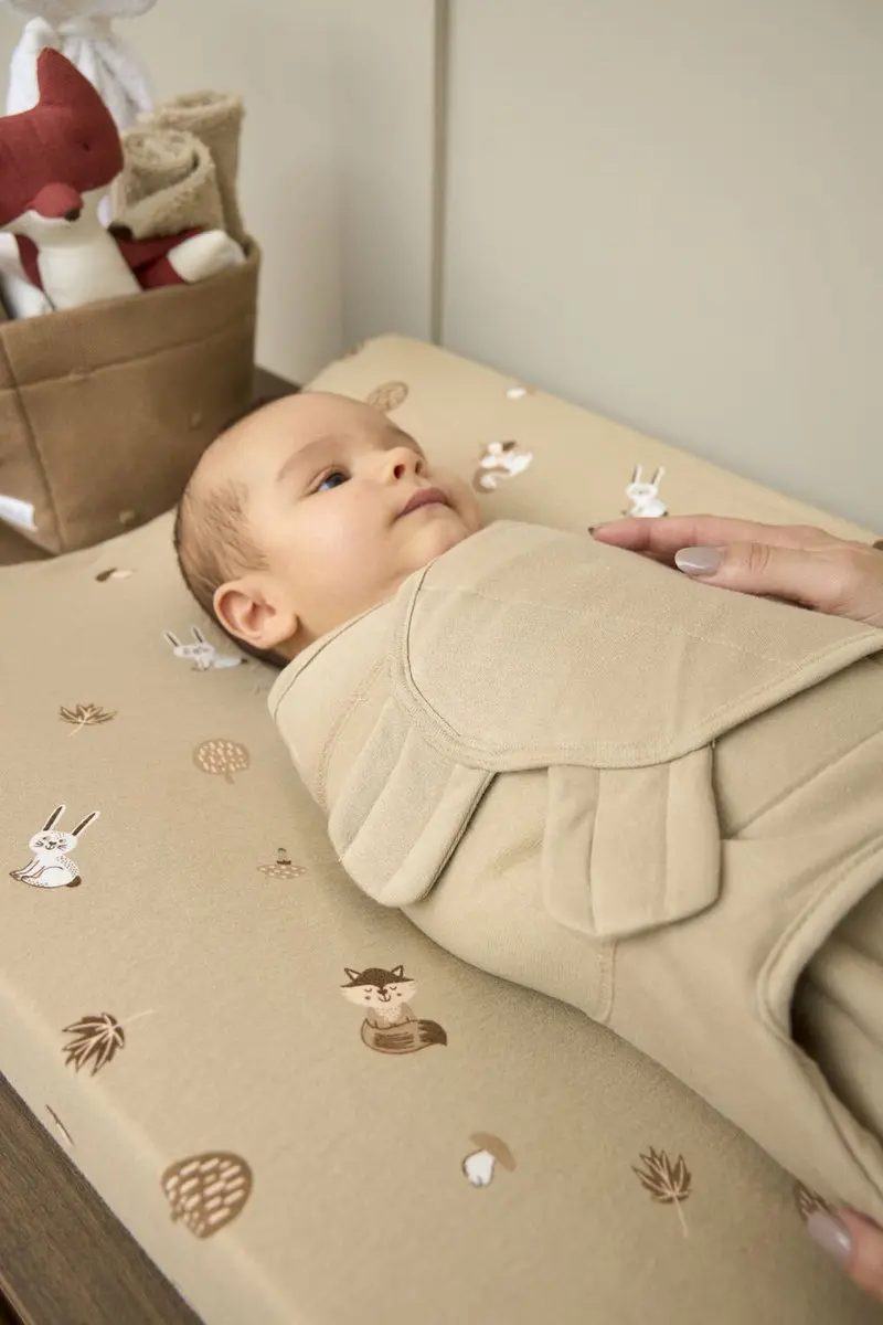 Meyco Baby SwaddleMeyco Inbakerdoek Gevoerd - Uni Sand - 0-3 maanden - 2.0 TOG
