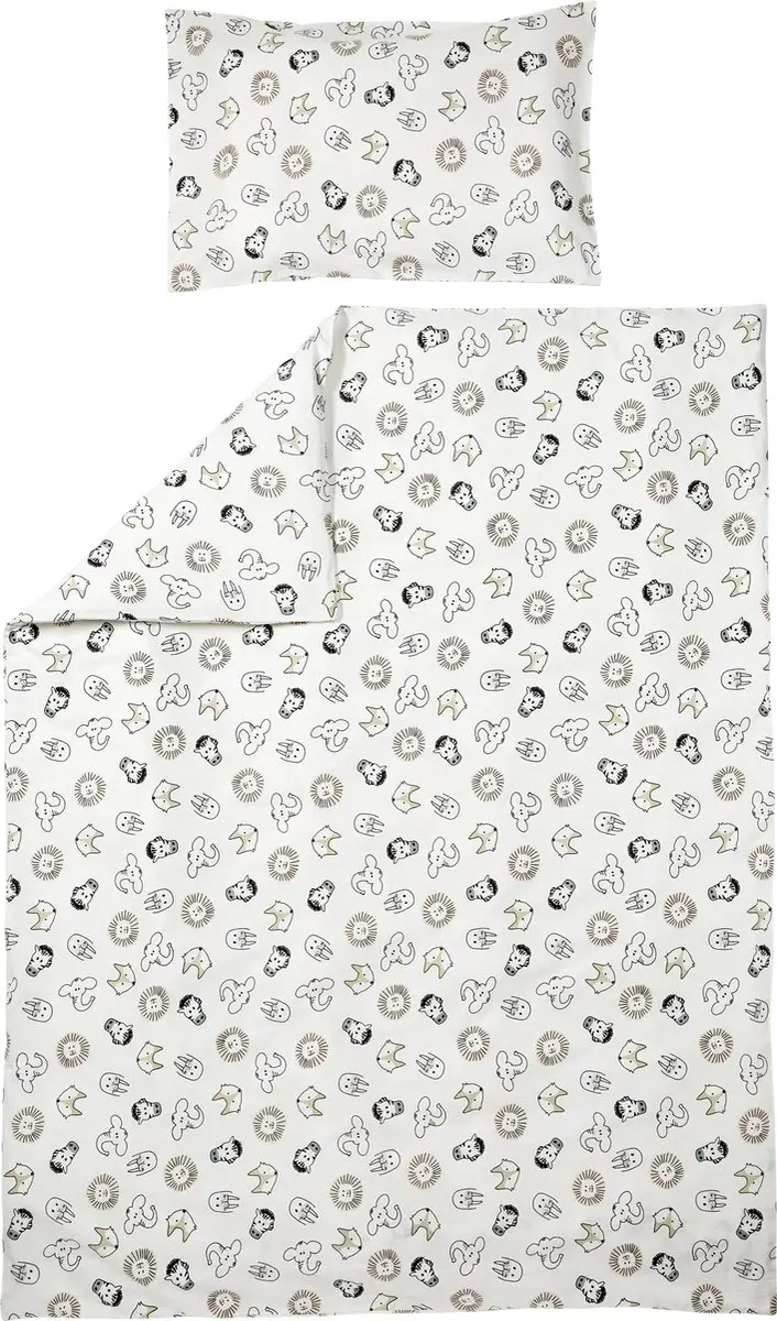 Meyco Baby Animal Dekbedovertrek Junior 120x150cm - Multicolor
