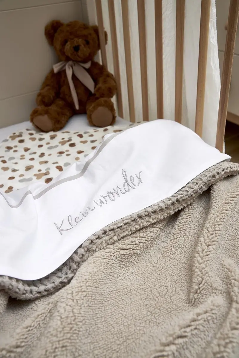 Meyco Baby Klein Wonder Ledikantlaken 100x150cm - Greige