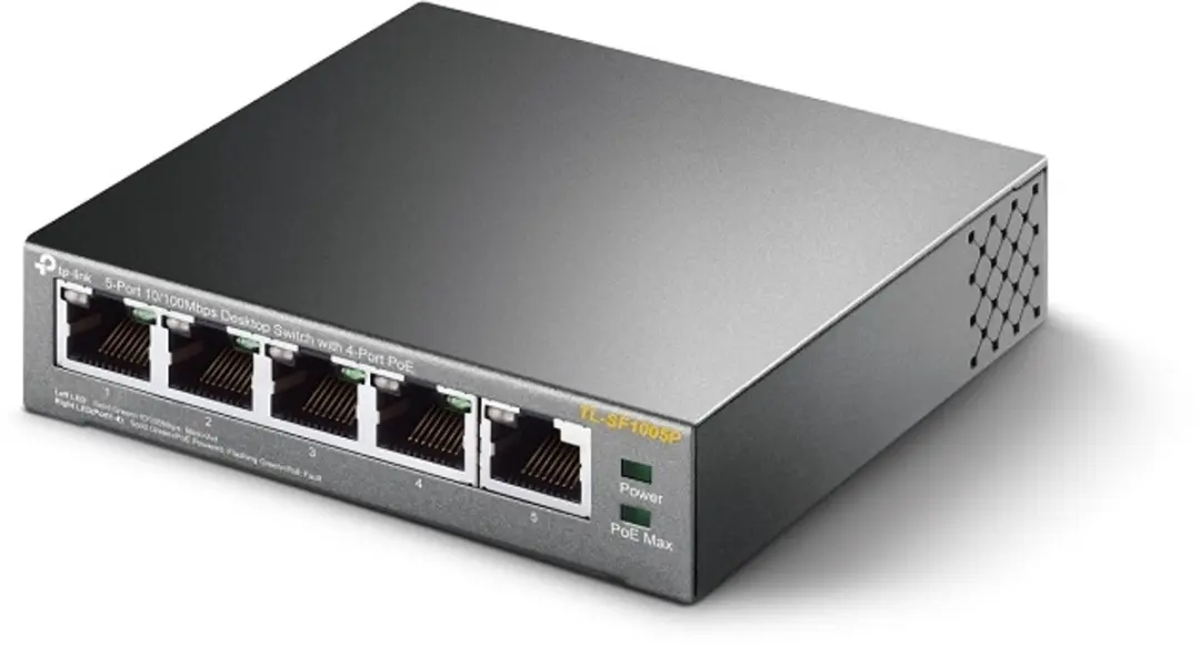 TP-Link TL-SF1005P Unmanaged Switch 5x PoE - 1 Gbps - 58W - Zwart
