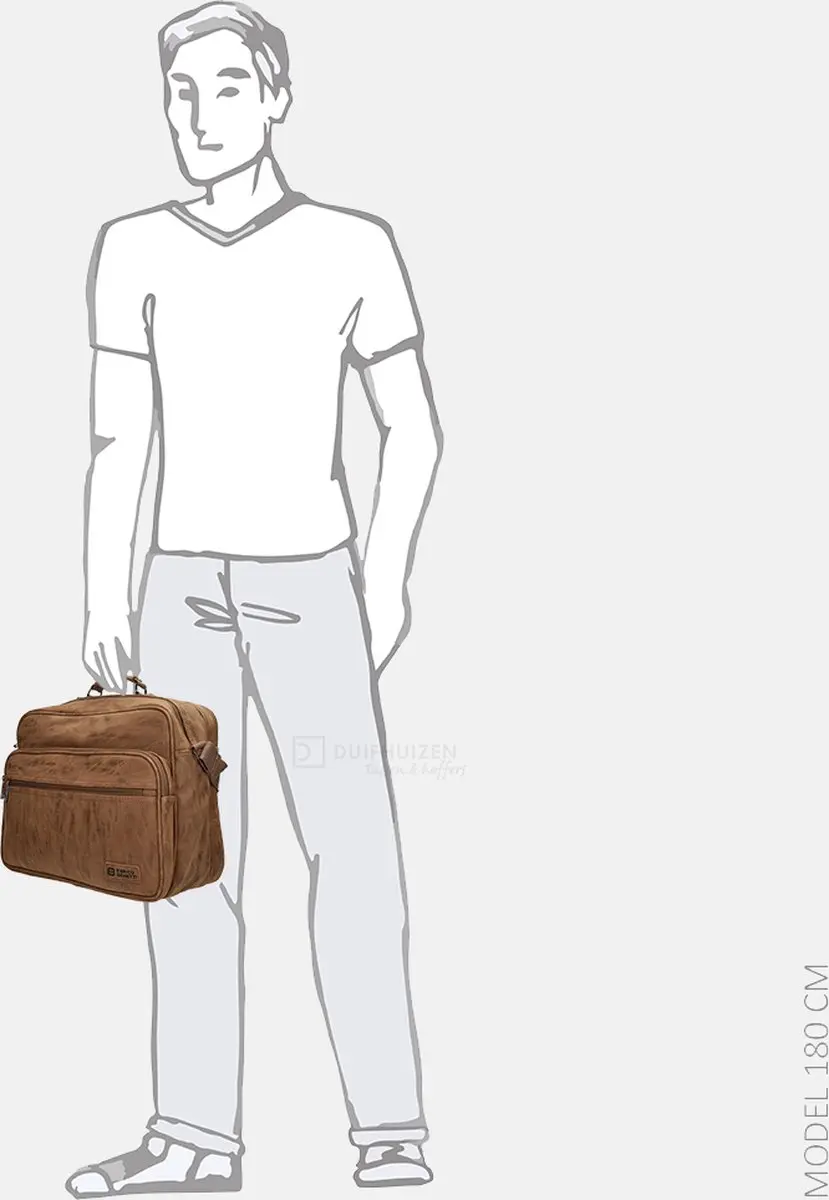 Enrico Benetti Rotterdam Lederlook Laptoptas 66621 - 15" - 20L - Camel