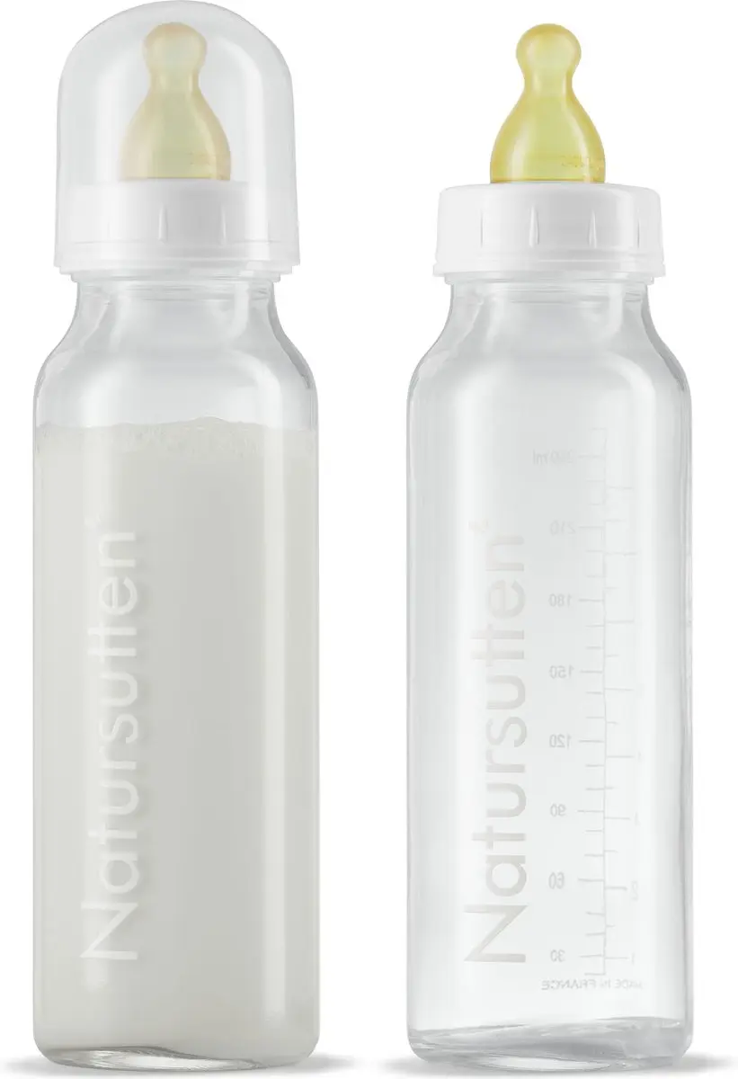 Natursutten Glazen Drinkfles 240ml - 2 Stuks