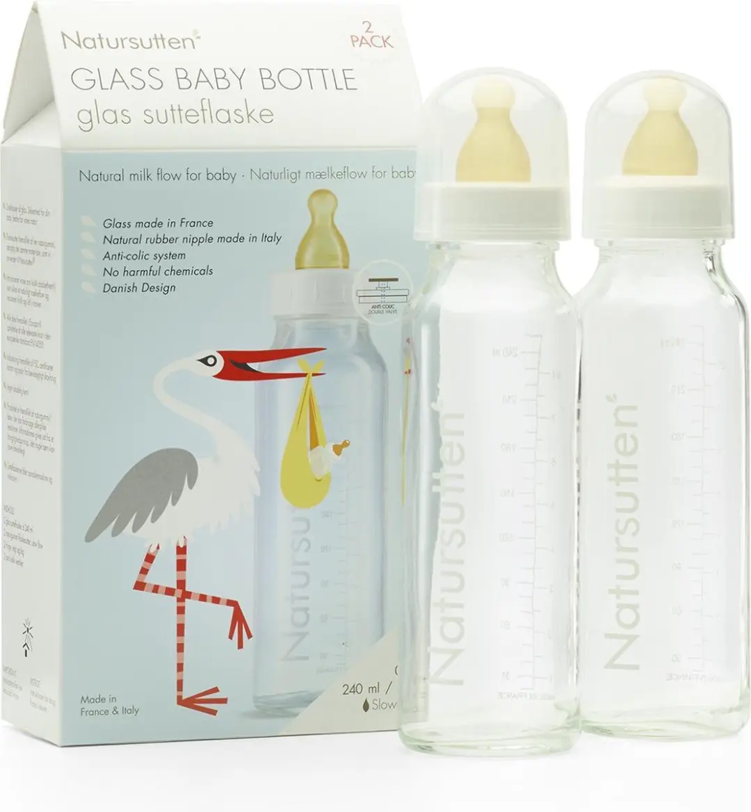 Natursutten Glazen Drinkfles 240ml