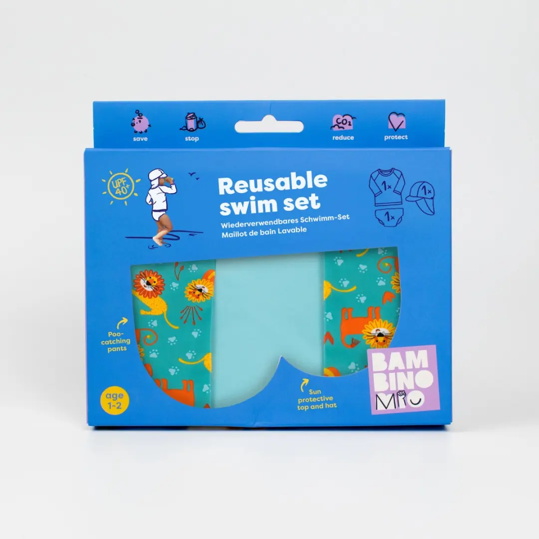 Bambino Mio Zwemset 3-delig - UV-shirt & hoed - Maat 2