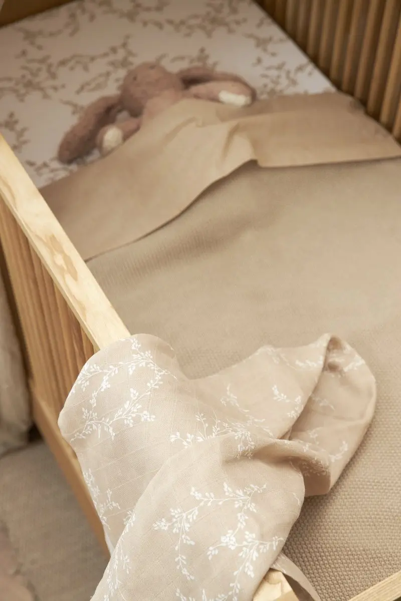 Meyco Baby Branches Wieglaken 2-pack - 75x100cm - Sand