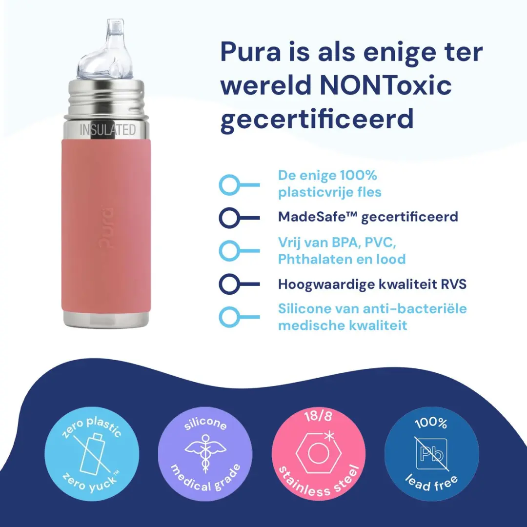 Pura Thermos Tuitfles 260ml - Rose
