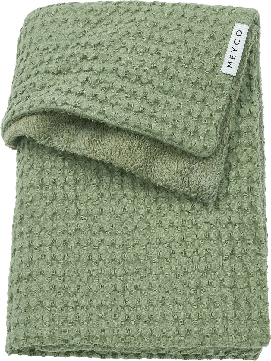 Meyco Baby Wafel Teddy Wiegdeken 75x100cm