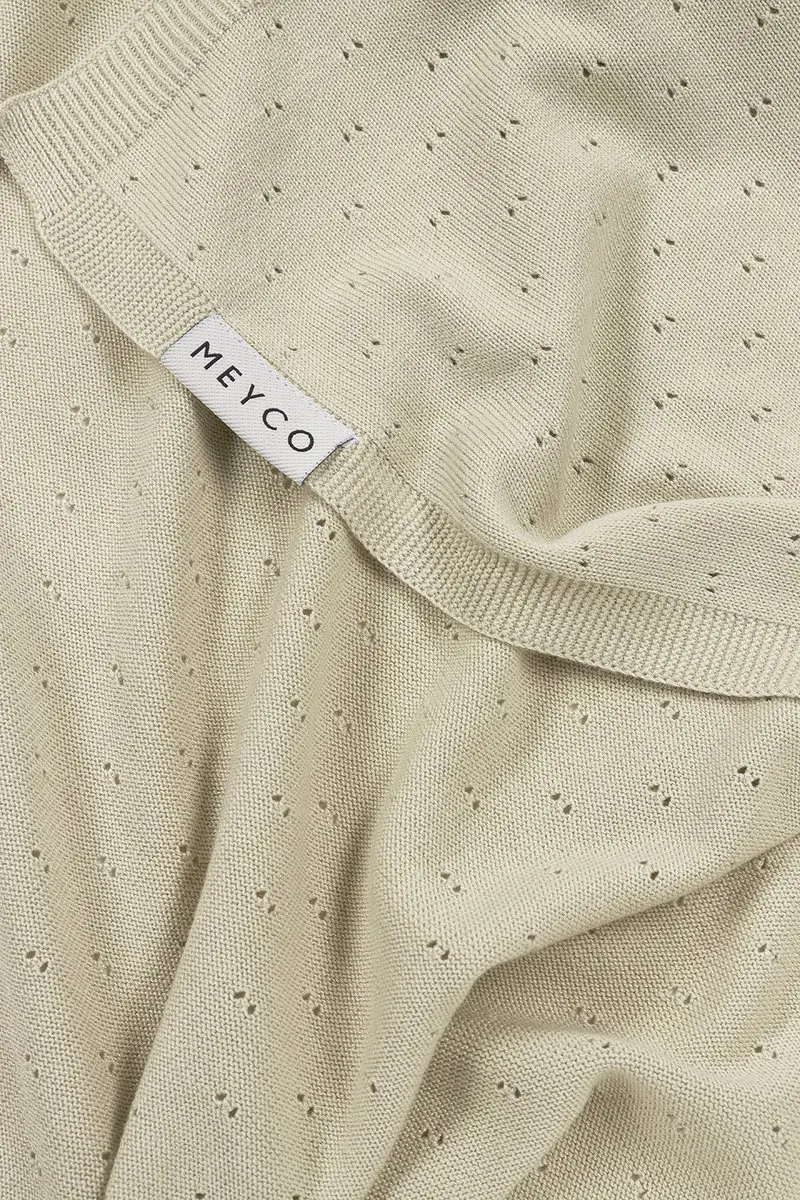 Meyco Baby Ajour Wiegdeken 75x100cm - Soft Sand