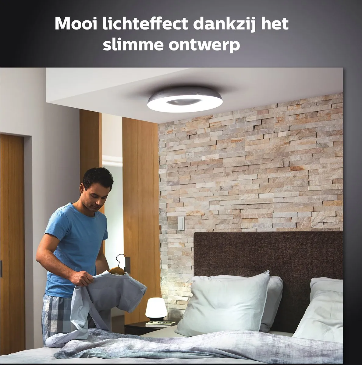 Philips Hue Still Plafondlamp - Aluminium - 1 Dimmer Switch