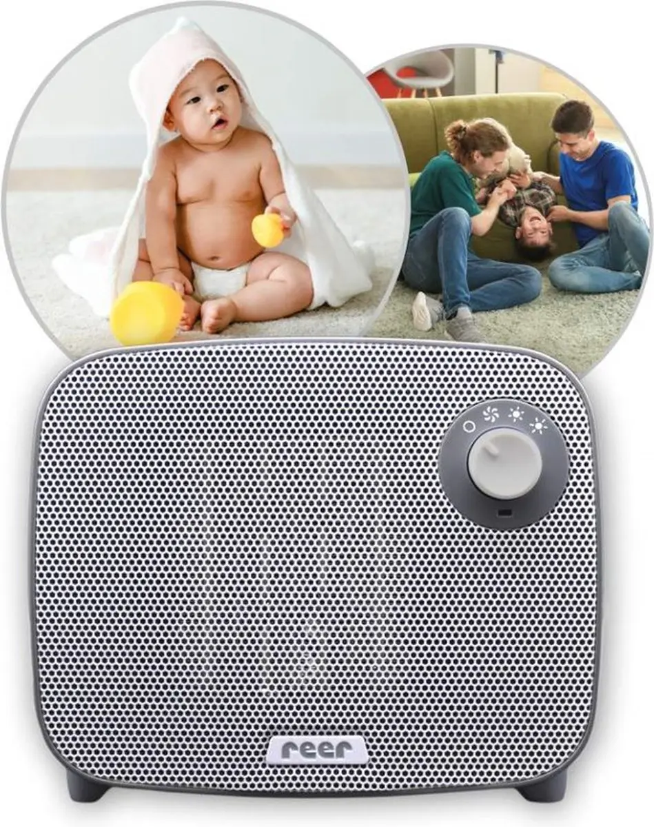 Reer 3-in-1 Feel Well Luchtverwarmer 21x17cm - Grijs