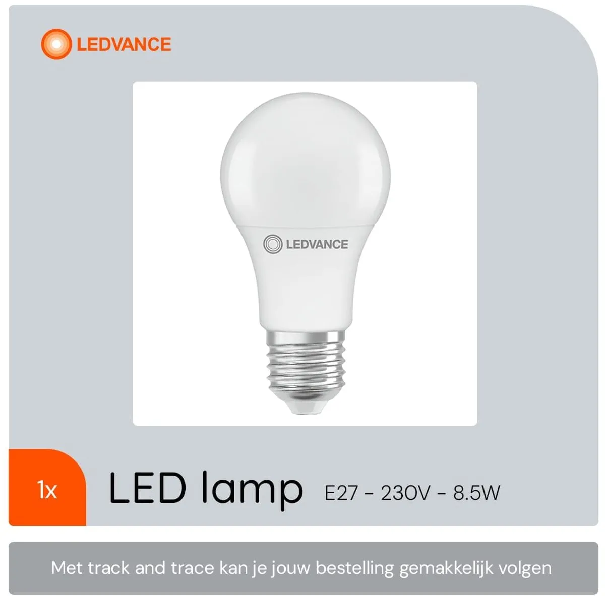 LEDVANCE LED A60 E27 8.5W 806lm Warm Wit Mat Glas