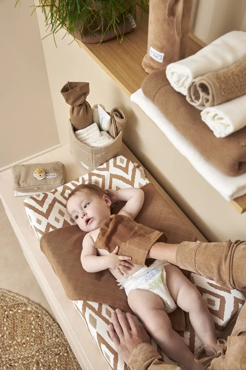 Meyco Baby Mini Knots Billendoekjesetui - Sand