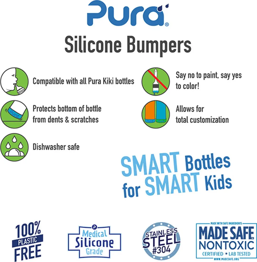 Pura Silicone Bumpers - 2 Stuks - Oudroze/Mosgroen
