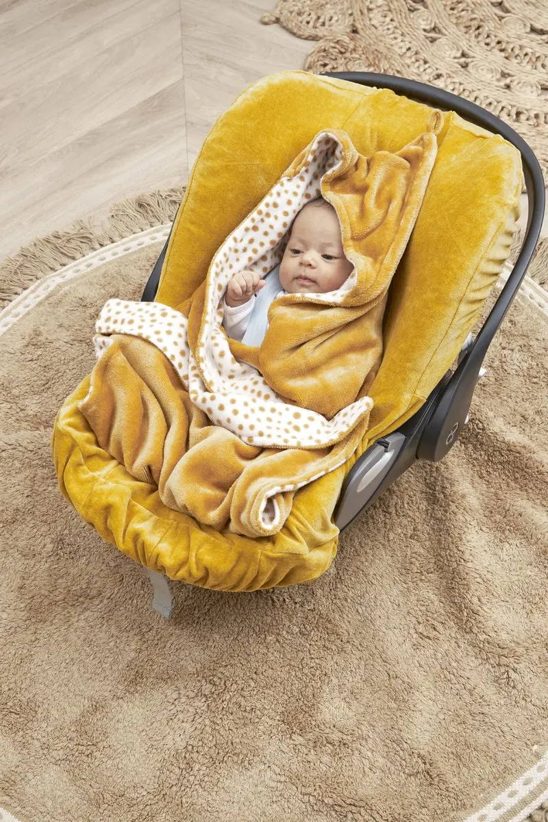 Meyco Baby Cheetah Wikkeldeken 100x100cm - Honey Gold