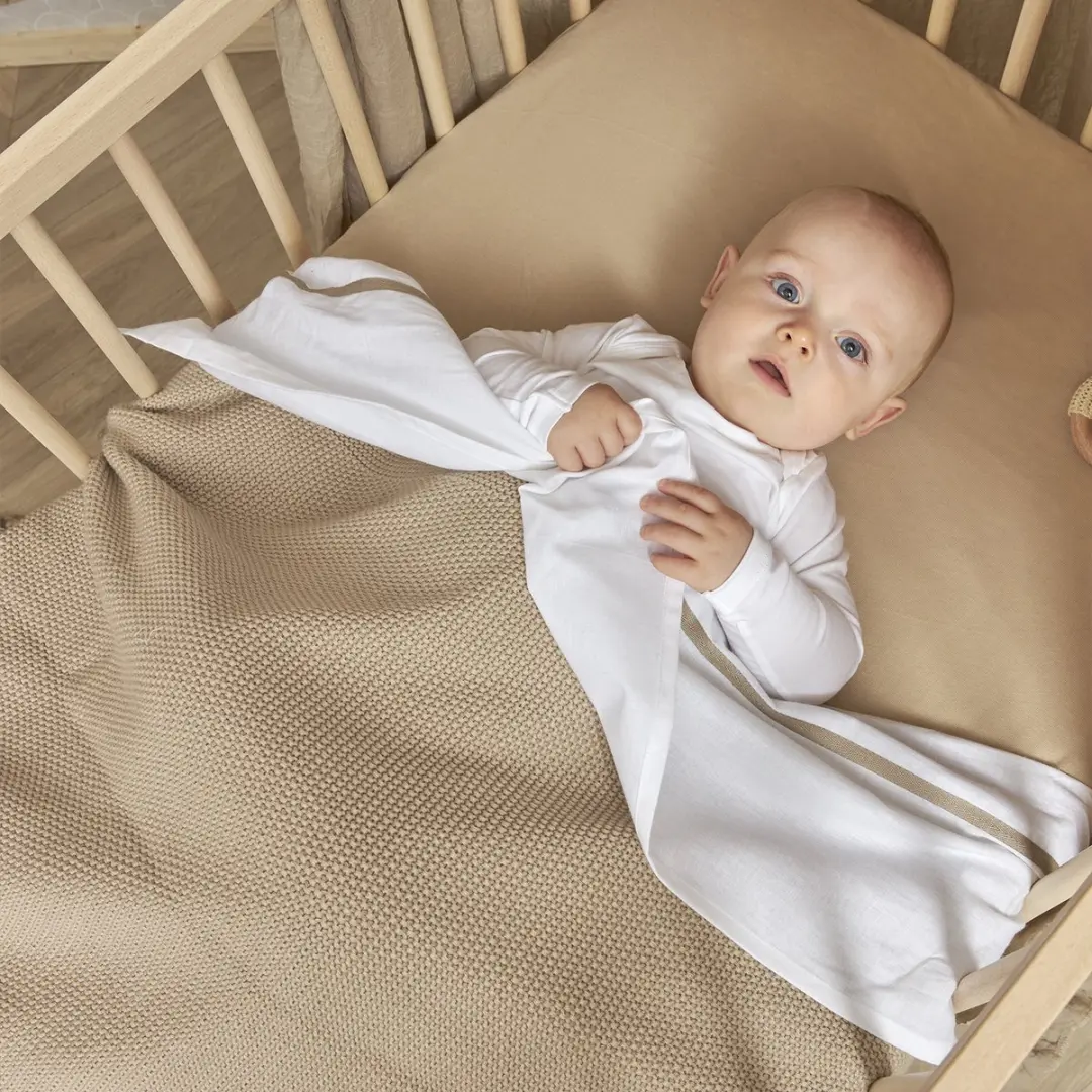 Meyco Baby Uni Hoeslaken Boxmatras 75x95cm - Sand