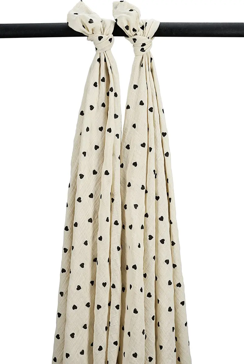 Meyco Baby Sweet Heart Swaddle 2-delig