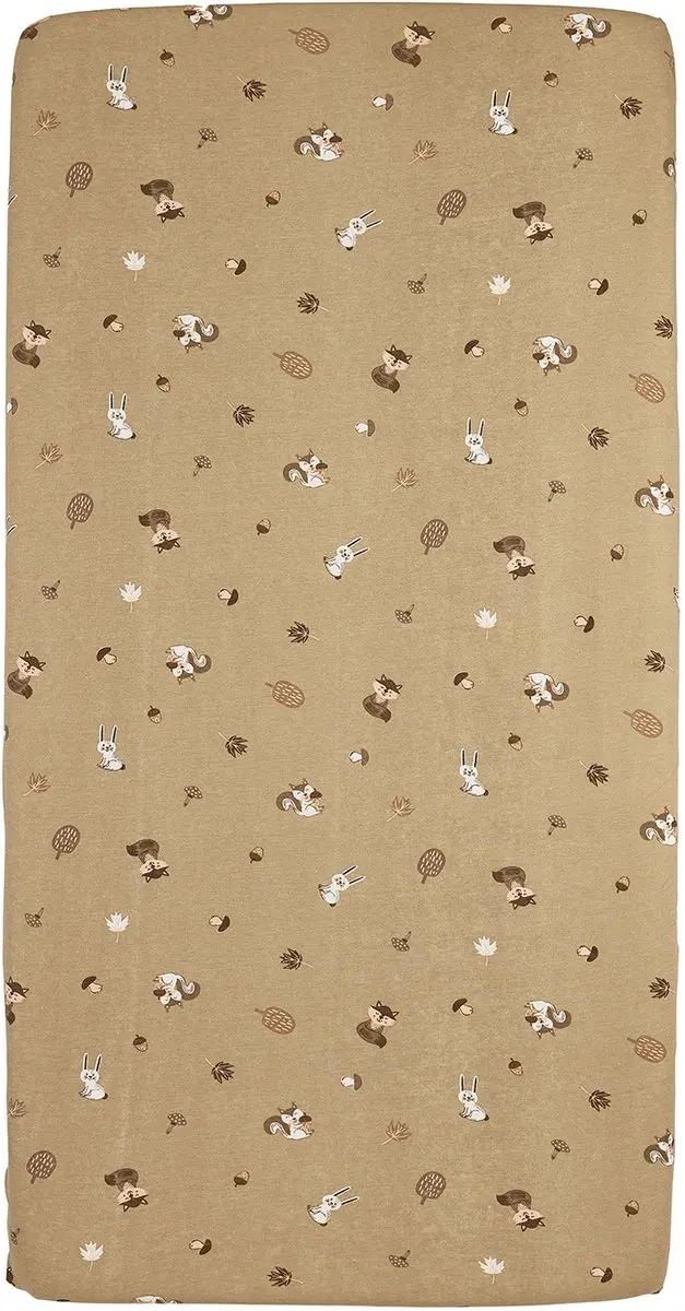 Meyco Baby Forest Animals Hoeslaken Junior 70x140/150cm - Sand