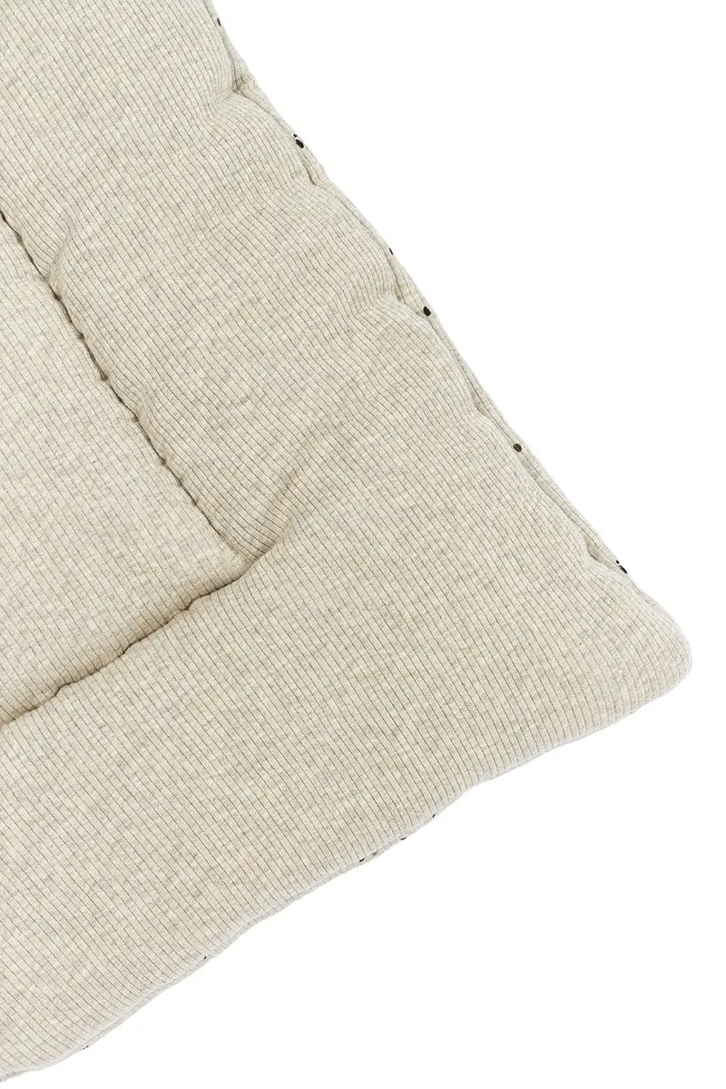 Meyco Baby Rib Mini Spot Boxkleed 80x100cm - Sand Melange