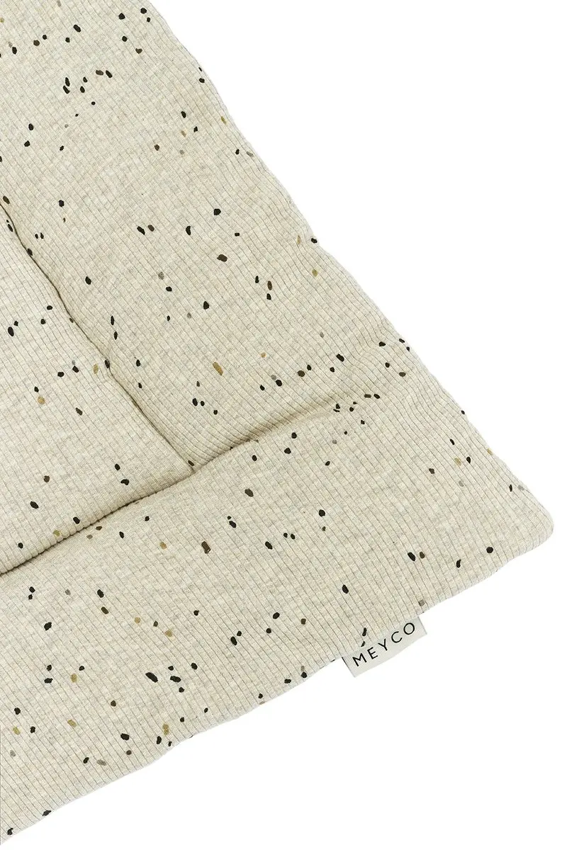 Meyco Baby Rib Mini Spot Boxkleed 80x100cm - Sand Melange