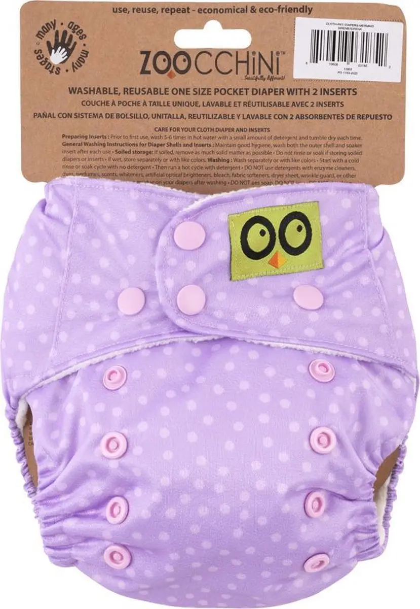 Zoocchini Herbruikbare Luier Marietta the Mermaid - One Size