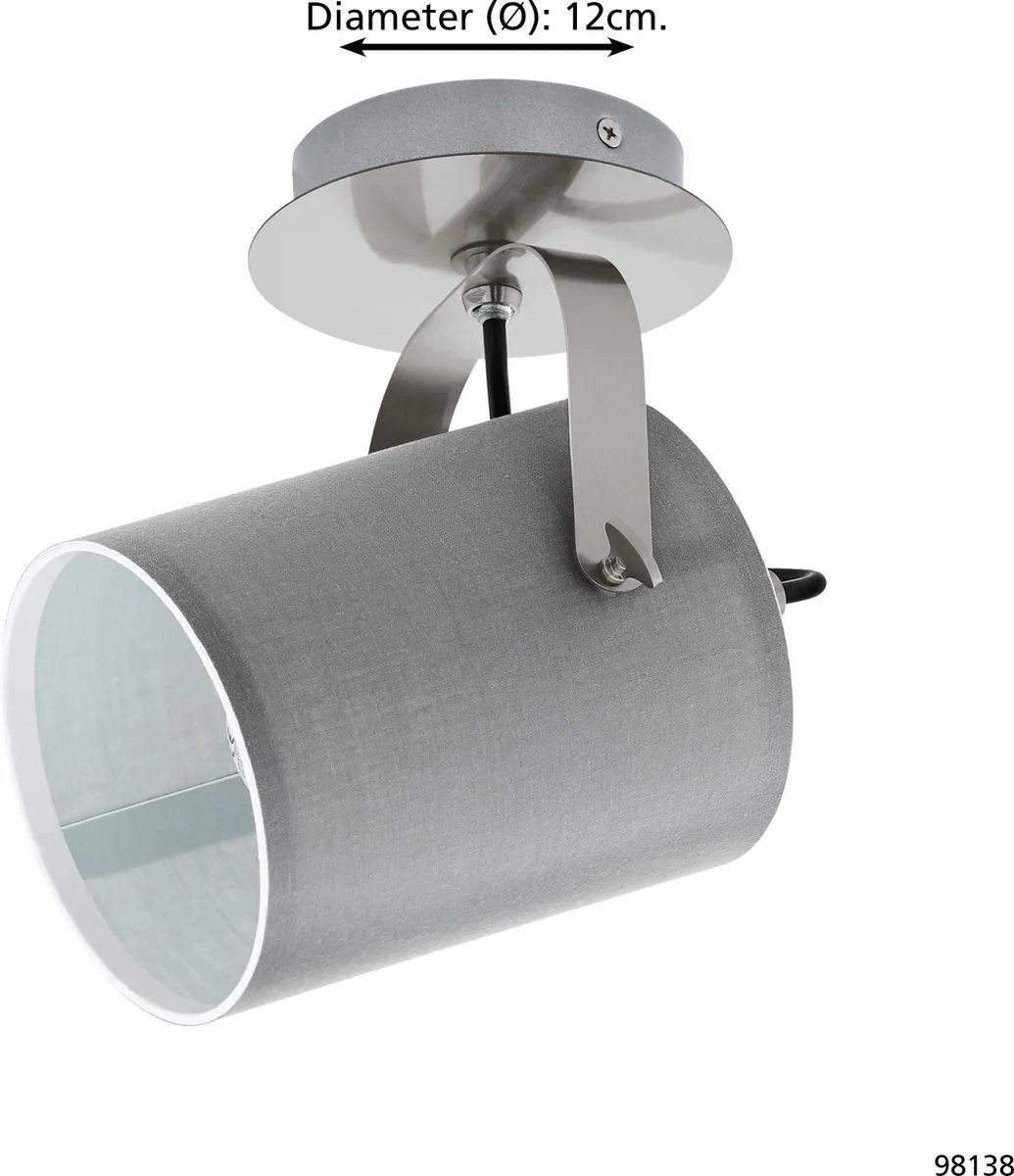 Eglo Villabate Spot E27 - Ø12cm Nikkel Mat