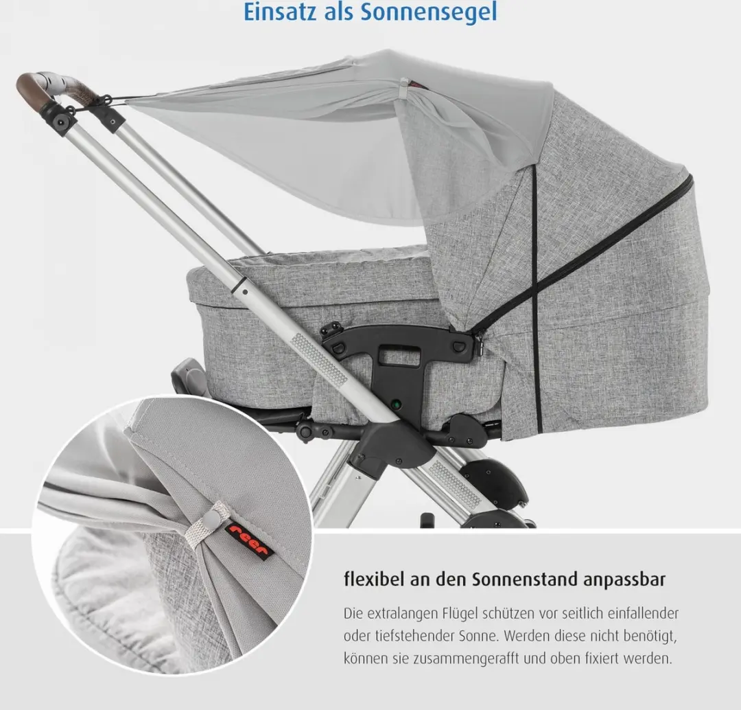Reer ShineSafe Premium Zonbeschermer - Grijs