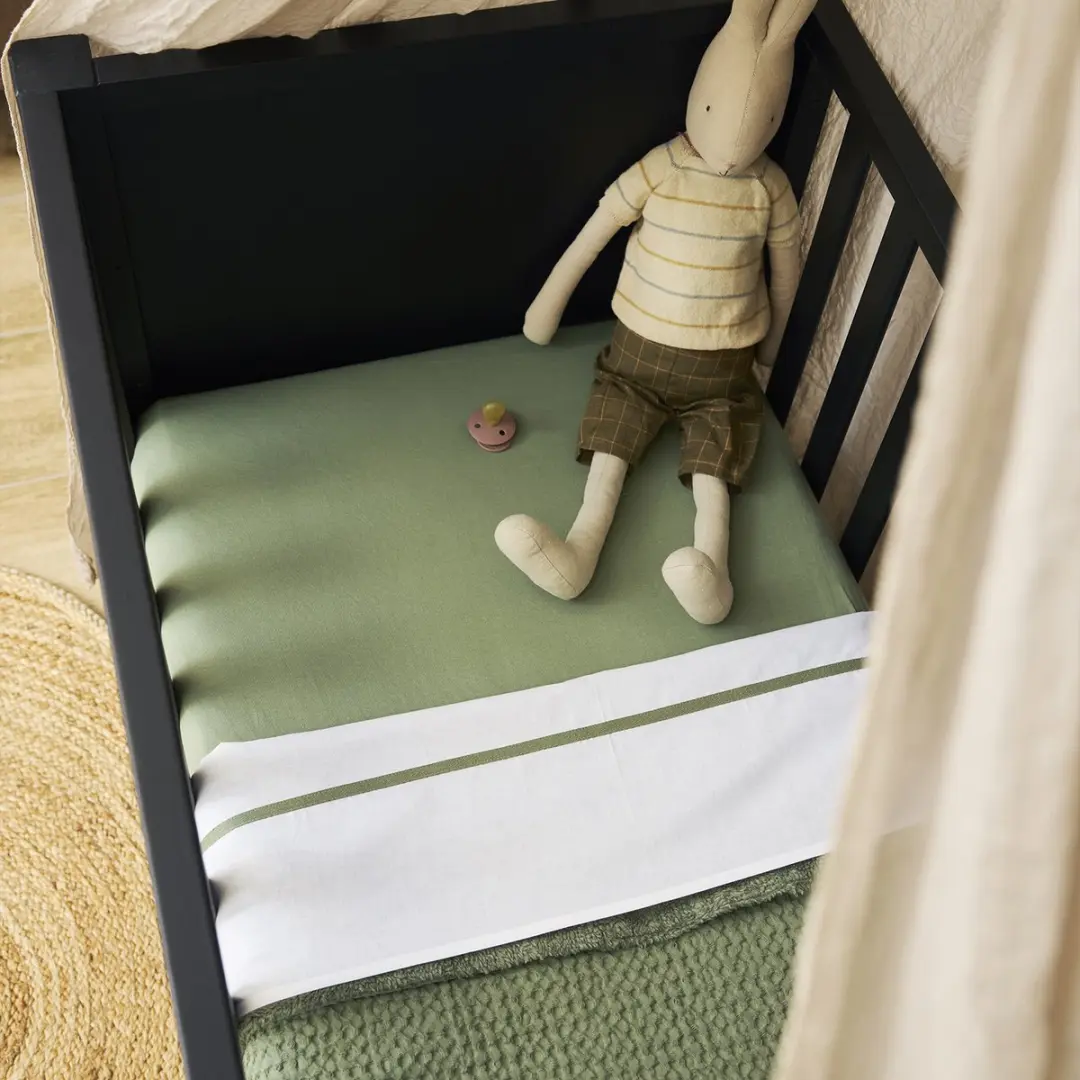 Meyco Baby Uni Hoeslaken Juniorbed - 70x140/150cm - Olive Green