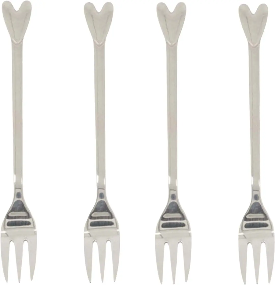Zusss Set Van 4 Vorkjes Hartje