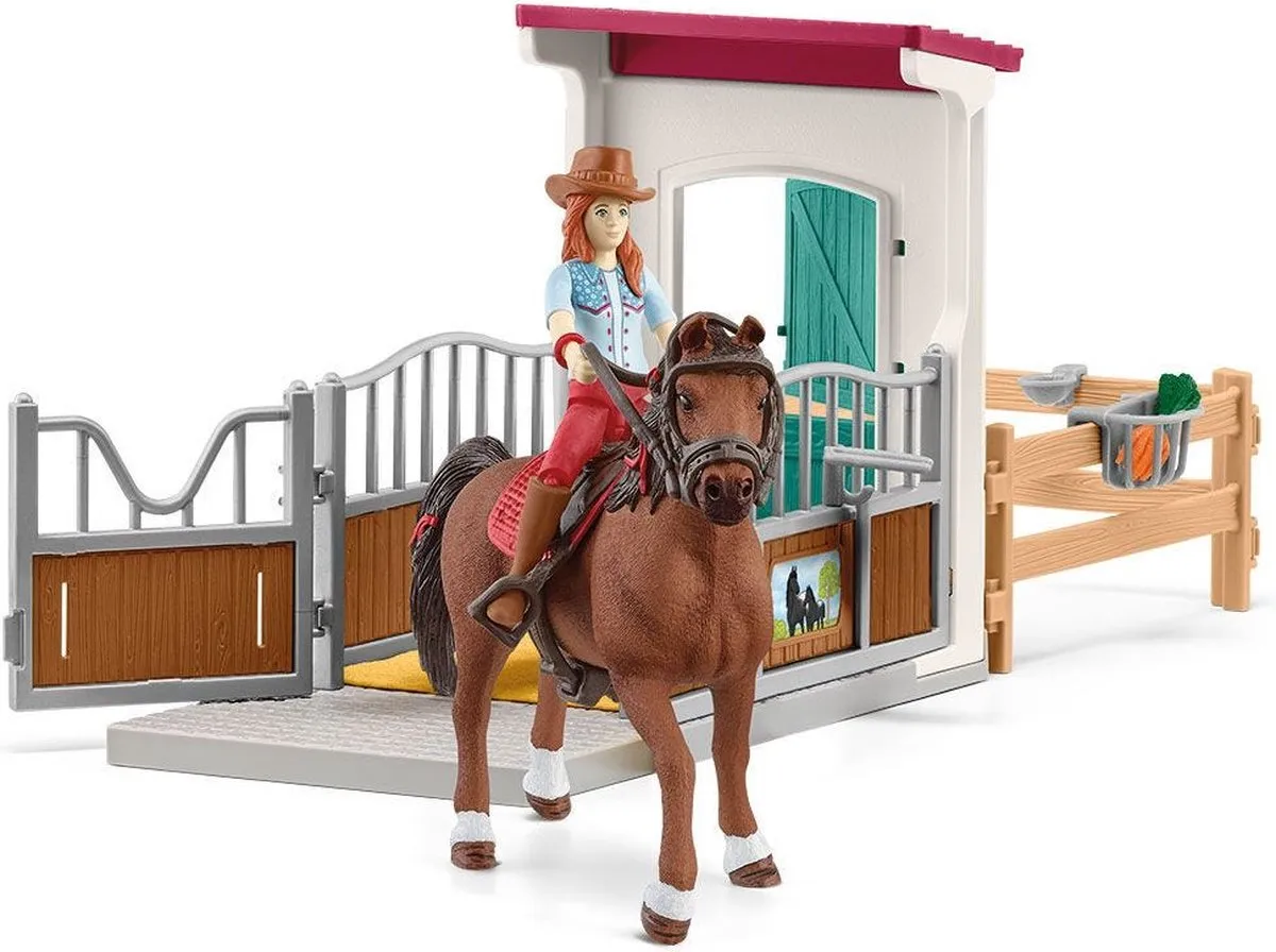 Schleich Horse Club Paardenbox Speelset Hannah & Cayenne 42710
