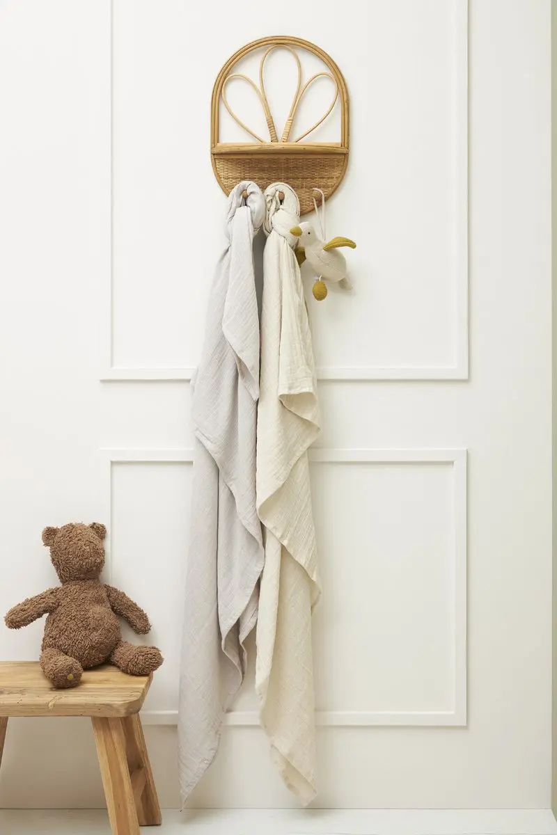 Meyco Baby Uni Swaddle 2-pack - 120x120cm - Soft Sand/Greige